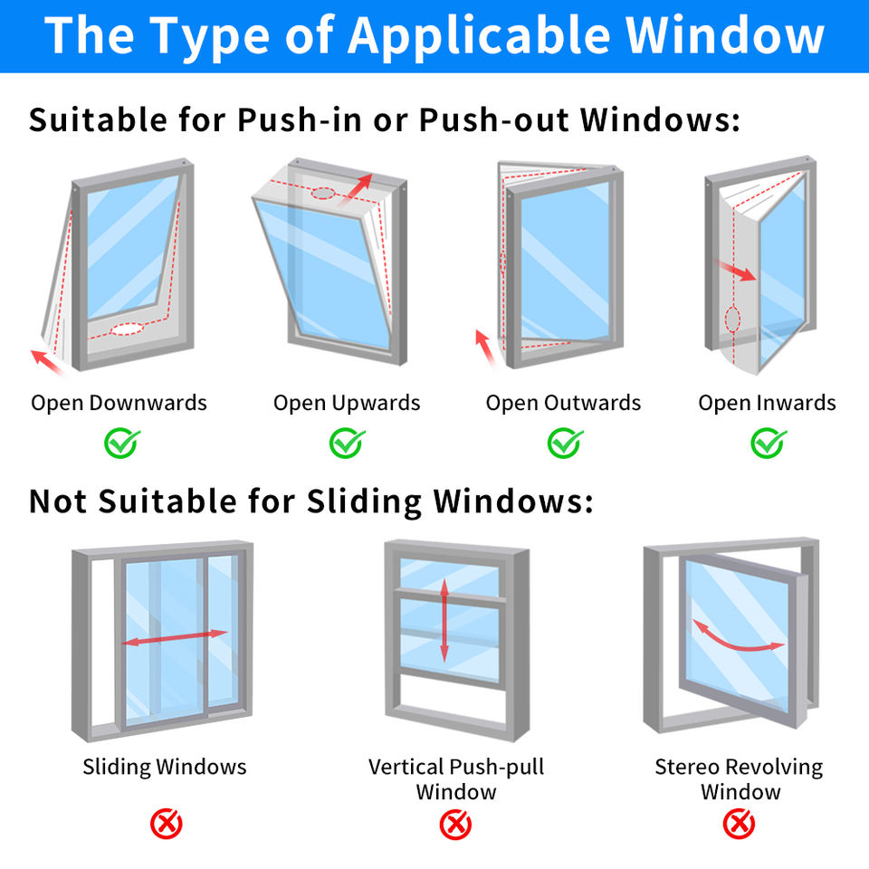 Window Seal for Portable Air Conditioners — Universal Hot Air Stop with Zipper