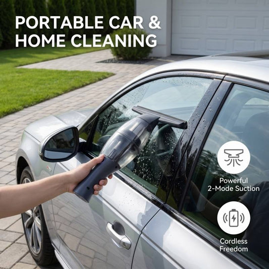 Window Cleaning Kit — Vacuum Squeegee, Spray Bottle & Telescopic Pole