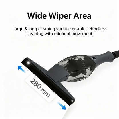 Window Cleaning Kit — Vacuum Squeegee, Spray Bottle & Telescopic Pole