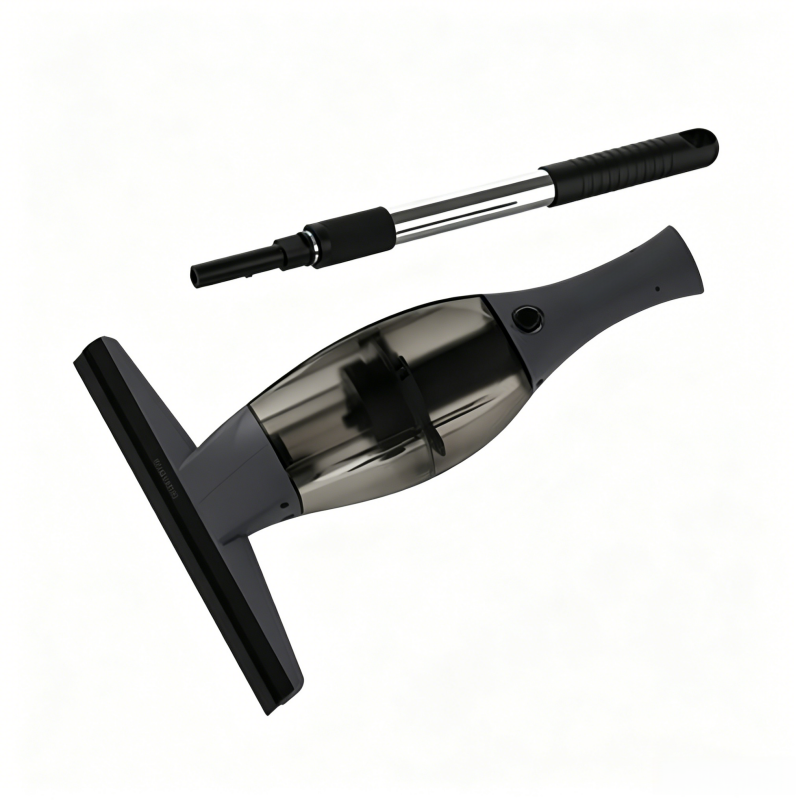 Window Cleaning Kit — Vacuum Squeegee, Spray Bottle & Telescopic Pole