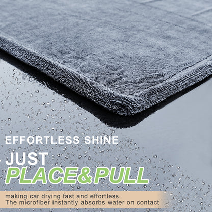 Microfiber Car Drying Towel – 1400 GSM Twisted Loop, Dries an Entire Car Without Wringing