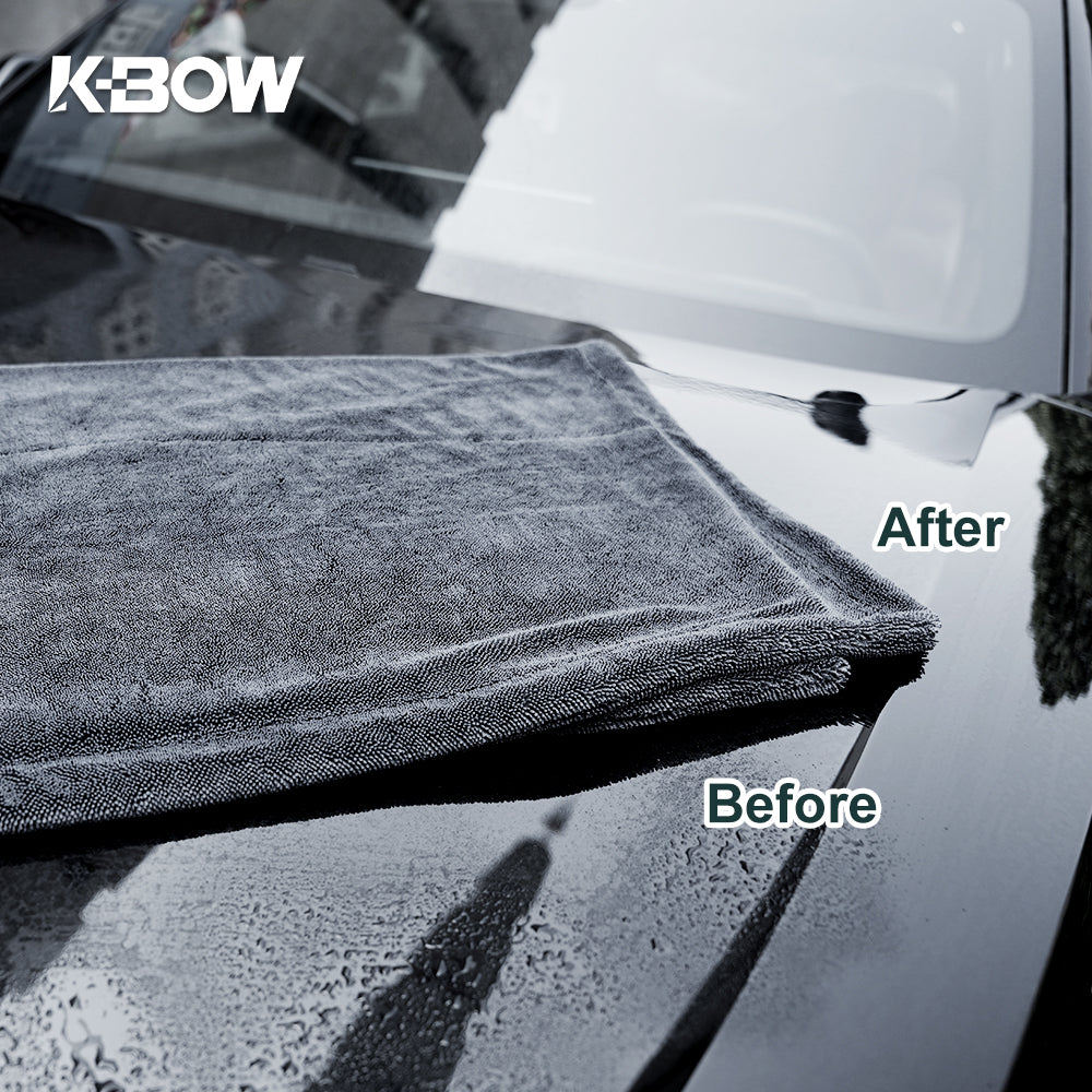Microfiber Car Drying Towel – 1400 GSM Twisted Loop, Dries an Entire Car Without Wringing