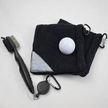 3-in-1 Golf Cleaning Kit – Waffle Microfiber Towel, Dual-Bristle Club Brush & Foldable Divot Tool with Ball Marker