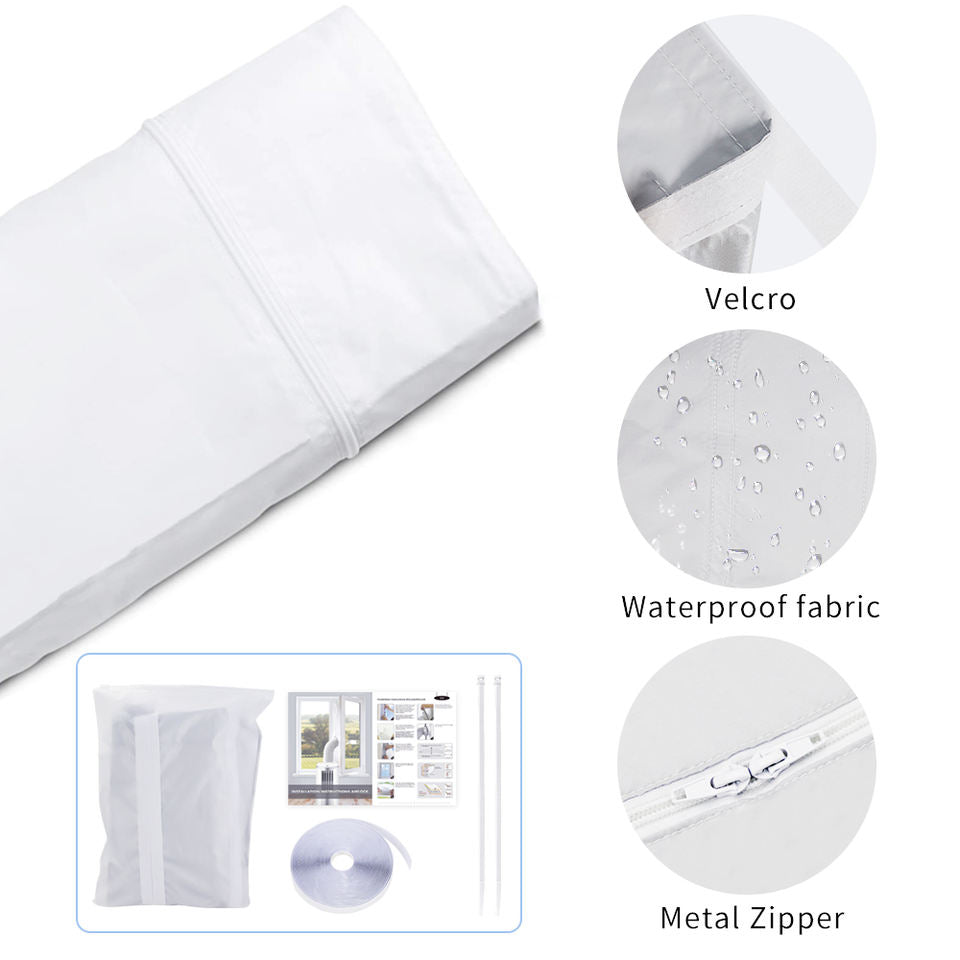 Window Seal for Portable Air Conditioners — Universal Hot Air Stop with Zipper