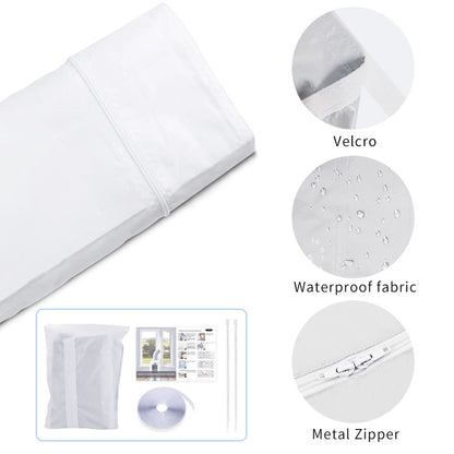 Window Seal for Portable Air Conditioners — Universal Hot Air Stop with Zipper