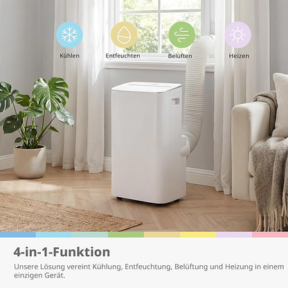 — 4-in-1 Portable Air Conditioner, 12,000 BTU | Cool, Heat, Dehumidify, Fan