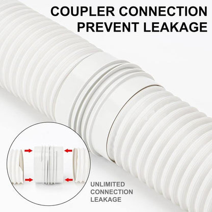 Universal Exhaust Hose Connector — Dual-Diameter 5.1" / 5.9", Leak-Resistant ABS