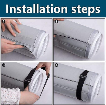 Insulated Exhaust Hose Wrap for Portable Air Conditioners — Keeps Radiated Heat Out of the Room