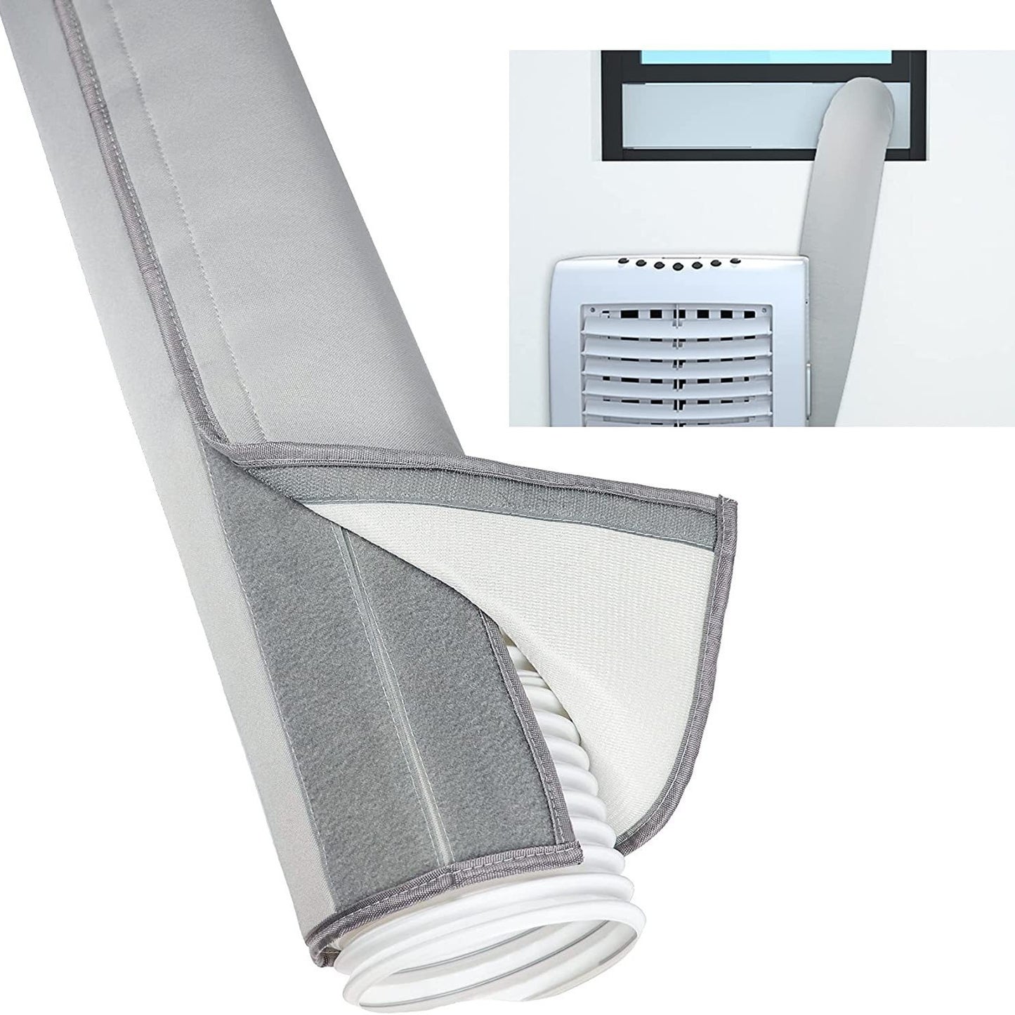 Insulated Exhaust Hose Wrap for Portable Air Conditioners — Keeps Radiated Heat Out of the Room