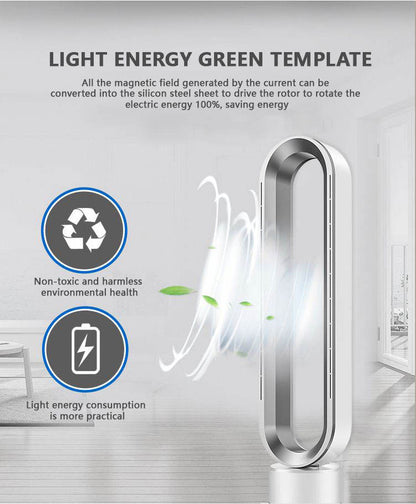 Bladeless Tower Fan — 39" DC Fan with Remote, 10 Speeds & 120° Oscillation