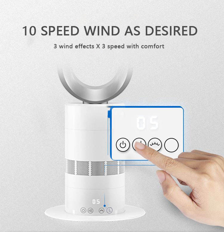 Bladeless Tower Fan — 39" DC Fan with Remote, 10 Speeds & 120° Oscillation