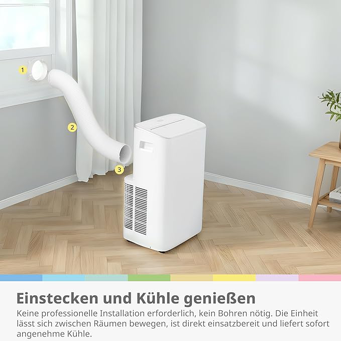 — 4-in-1 Portable Air Conditioner, 12,000 BTU | Cool, Heat, Dehumidify, Fan