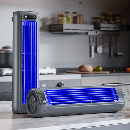 Portable Tower Fan — No-Drill Wall Mount, 2000mAh Rechargeable, 3 Speeds