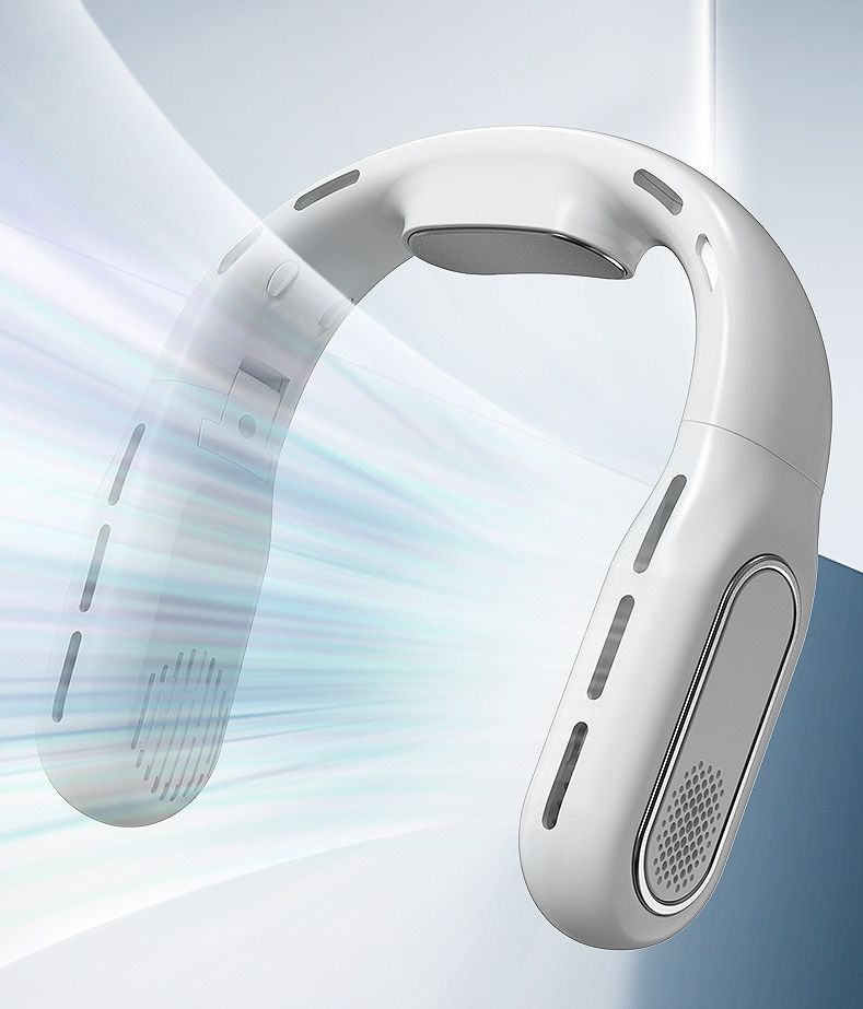 Bladeless Neck Fan — Hands-Free Wearable Fan with 3 Speeds, Rechargeable