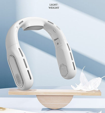 Bladeless Neck Fan — Hands-Free Wearable Fan with 3 Speeds, Rechargeable