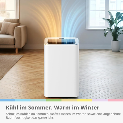 PRO - Mobile Klimaanlage 4-in-1, Kapazität 12000 BTU/h, Kühlung, Belüftung, Heizung, Entfeuchtung